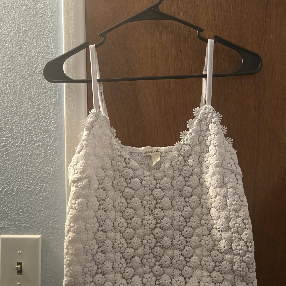 Derek Heart Cream Floral Textured Top
